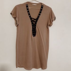 Boutique lace up top